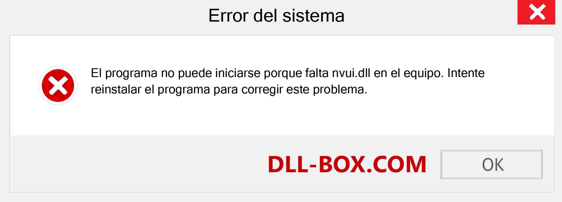 ¿Falta el archivo nvui.dll ?. Descargar para Windows 7, 8, 10 - Corregir nvui dll Missing Error en Windows, fotos, imágenes